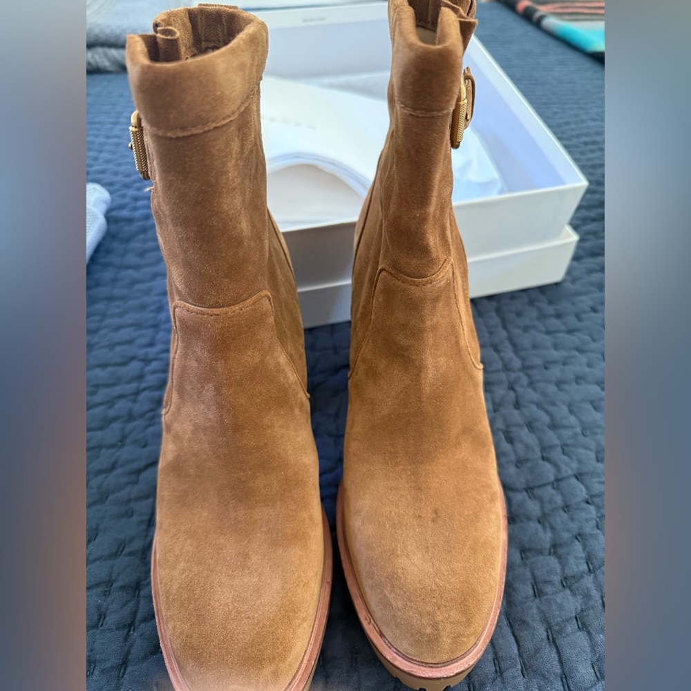 Veronica Beard Brown Suede Ankle Boots